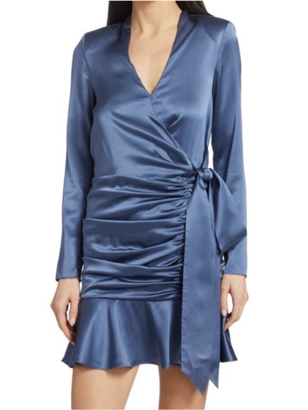 Veronica Beard Silk Agatha Wrap Effect Dress